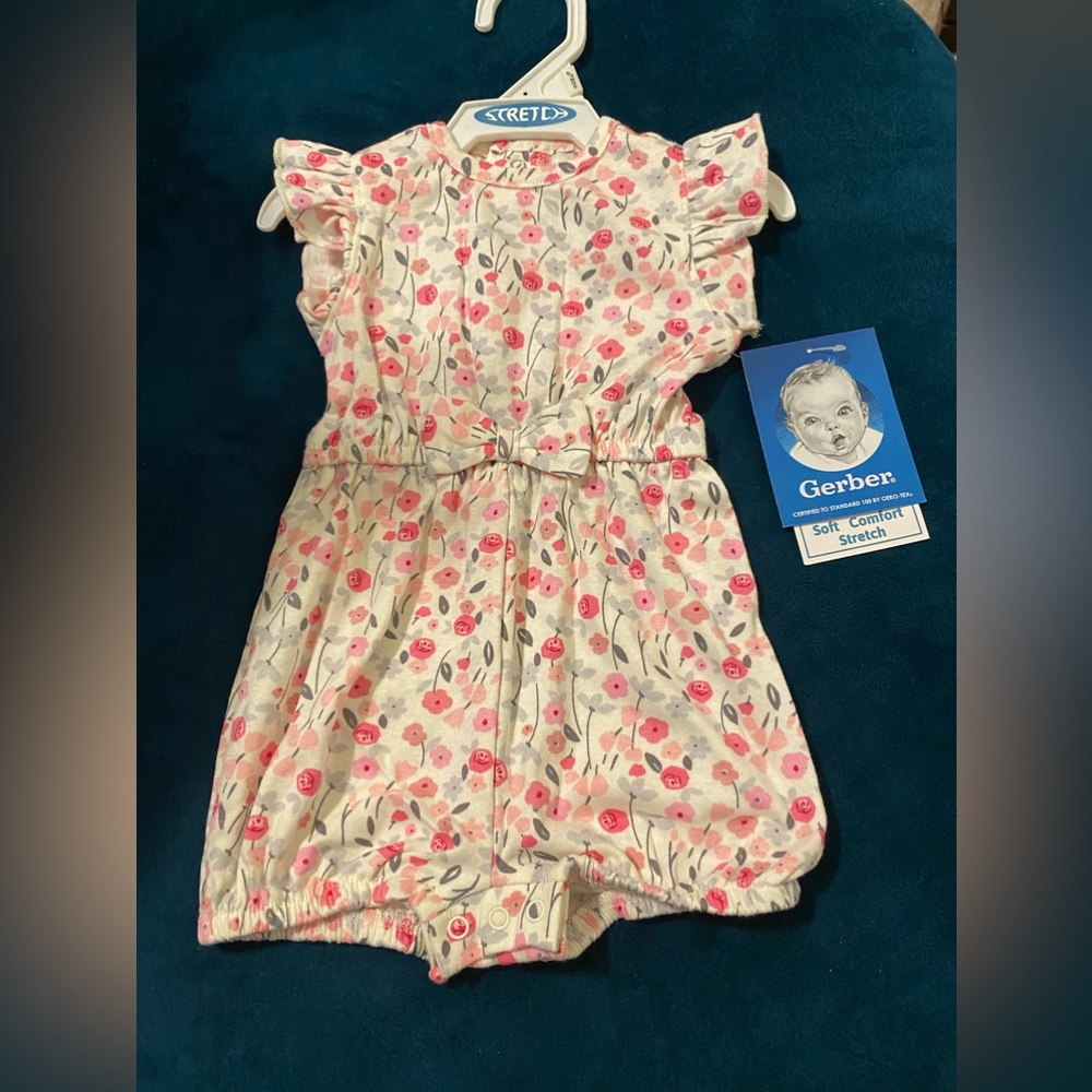 Infant 0-3 Months Baby Girl Gerber Romper